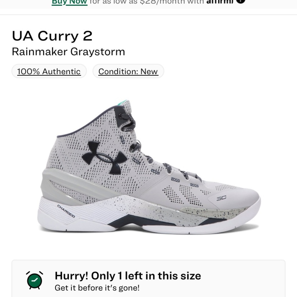 UA Curry 2 Rainmaker Greystorm - Picture 6 of 6